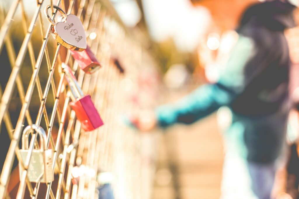 fence with padlocks